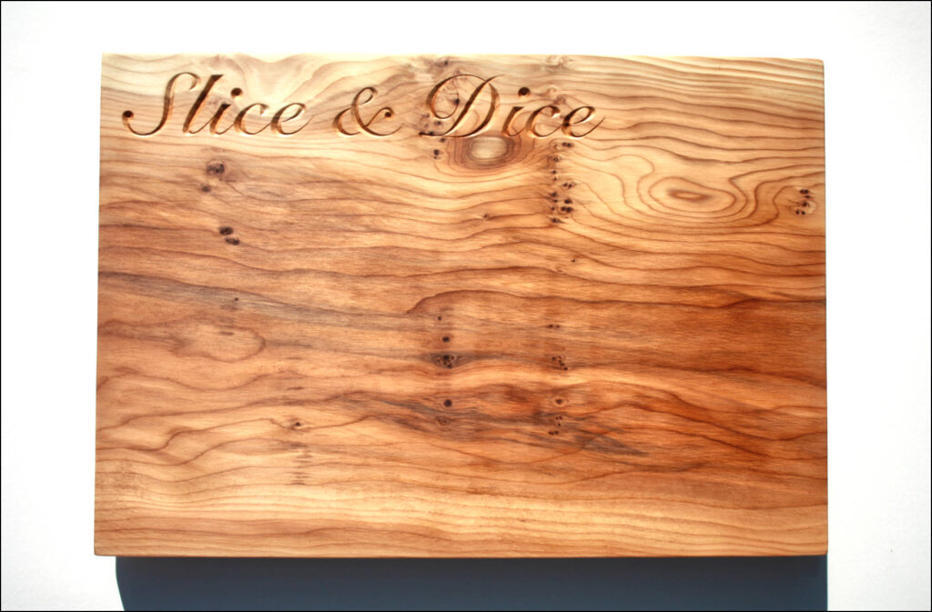 Slice and dice oak chopping board