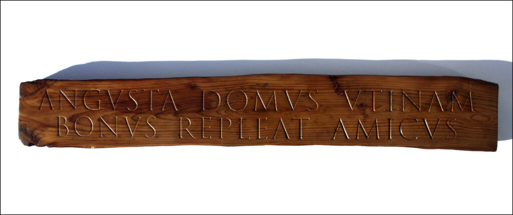 Angusta Domus Letter Carving